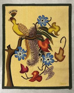 Vente aux enchères : tapisserie  L'oiseau, carton de Dom Robert