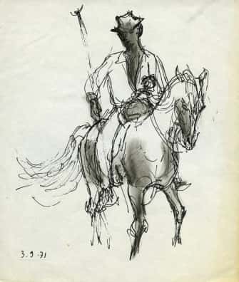 Un gardian à cheval